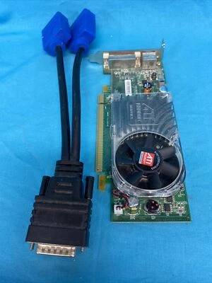 ATI Radeon HD 3450 PCIe x16 Graphics Video Card AMD B629 With Dual VGA Cable  - Image 1 of 4