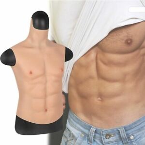 2022 Men Simulation Silicone Fake Chest Muscle Male Suit Male Cosplay
