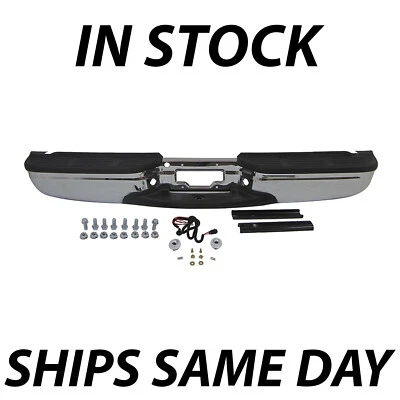 NEW Chrome - Rear Step Bumper Assembly for 1999-2007 Ford F250 F350 Super Duty Foto 1 de 4