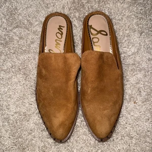 Sam Edelman Lewellyn Mule In Cognac Suede Women's Size 7.5 - Picture 1 of 4