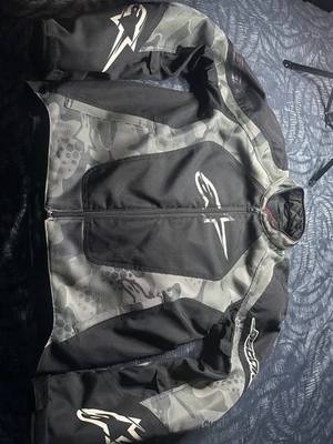 Chaqueta de motocicleta Alpinestar Stella Sniper Air negra/camuflaje blindada talla L para hombre Foto 1 de 4