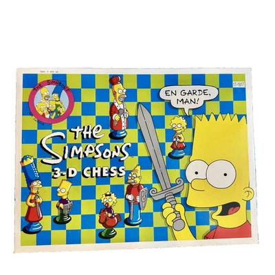 Vintage 1991 The Simpsons 3D Chess Set Complete Board Game Classic - Image 1 of 4