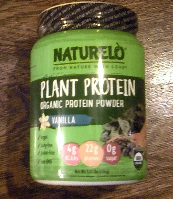NATURELO Plant Protein Powder: Non-Dairy, Organic, Vanilla Flavor, 20 Servings - Image 1 of 4