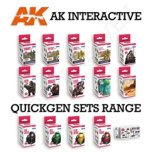 AK Interactive Quickgen Paint Sets 18ml – WWII, Fantasy, Skins, Metallics RM24 - Picture 1 of 66