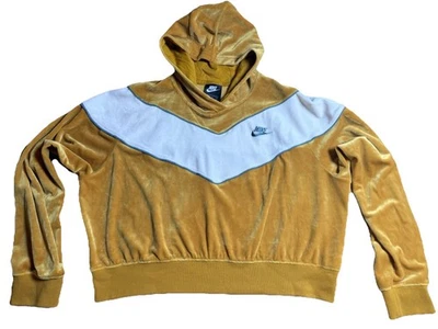 Top informal Nike para mujer dorado y blanco recortado manga larga XL *¡Ver fotos! Foto 1 de 4