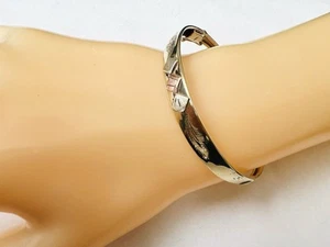 8K .333 GELBGOLD mit Rosé & Weißgold 7" Scharnier ARMREIF ARMBAND 8,3 Gramm - Bild 1 von 17