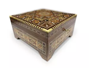 Neu Holz Mosaik Schatulle,Box,Kästchen, abschließbar,Damaskunst K 2525 S - Bild 1 von 11