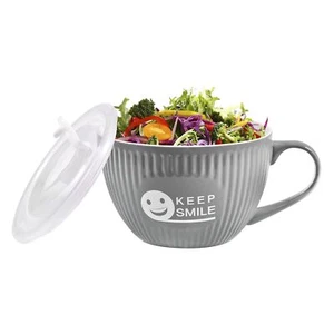 28 Ounce Soup Bowl With Handle Ceramic Large Soup Mug Microwave Safe Cup For Qui - Picture 1 of 7