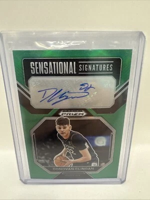 2023 Panini Prizm Draft Picks Sensational Signatures Green Donovan Clingan Auto - Image 1 of 2
