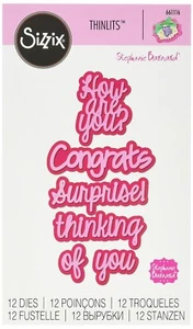 Sizzix Framelits Kind Words #661116 Retail $11.99 12pc by Stephanie Barnard - Picture 1 of 5