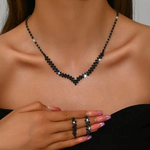 Fashion Jewelry 2 PCS Set Gift Women's Designer Noble Party Earrings Necklace - Bild 1 von 1