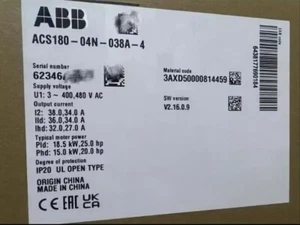 ABB ACS180-04N-038A-4 Frequency Converter ACS180-04N-038A-4 Fast Shipping 1pcs - Picture 1 of 6