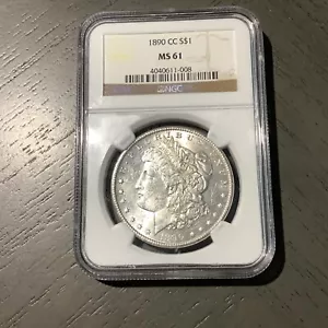 1890-CC Silver Morgan Dollar MS61 - Picture 1 of 2