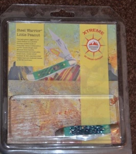 Frost Cutlery Steel Warrior Little Peanut pocket knife green jigged bone new - Picture 1 of 5