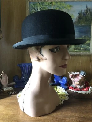 Vintage Antique 1950’s Horsemens Shop Hard Hat Derby sz 7 1/4 Equestrian unworn? - Image 1 of 4