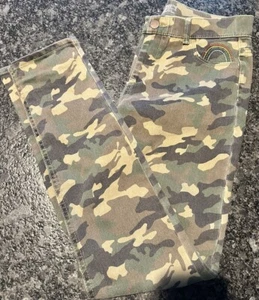 Girls Camo Jegging XXL 18 Green Camouflage Legging Pants Rainbow ARMY - Picture 1 of 5