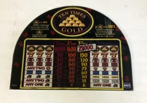 IGT 19" S2000 round top glass "Ten Times Gold" 3 credit - Picture 1 of 1