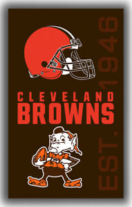 Cleveland Browns Football Team Memorable Flag 90x150cm 3x5ft Vertical Banner