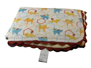 KIDS LINE GELB ELEFANT ORANGE GERÜMMTE BORTE BÄR TIGER BABYDECKE - Bild 1 von 8