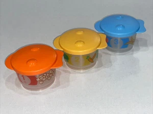 3 tazas de bocadillos Tupperware BABY STAGE 1-2-3 - ¡MUY COLORIDAS! ¡BONITO! - Imagen 1 de 5
