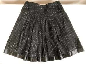 Authentic THE LIMITED Pleated Polka Dot A-Line Skirt in Black & White Size 4 - Picture 1 of 12
