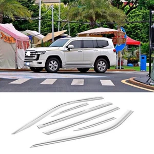 For Toyota Land Cruiser 22-25 Chrome Window Visors Sun Rain Guard Vent Deflector - Bild 1 von 4