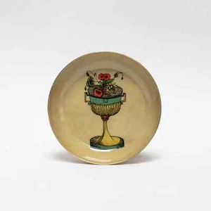 NEW! ROOMYTOWN METAL Enamel Printed Tray/TRINKET Tarot Cup UK - Picture 1 of 3