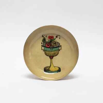 NEW! ROOMYTOWN METAL Enamel Printed Tray/TRINKET Tarot Cup UK Foto 1 de 3