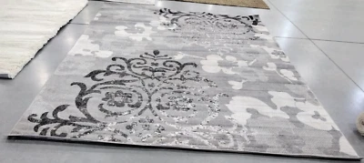 Alfombra de pelo prensado PLATA/MARFIL 9' X 12', precio reducido 1172732135 ADR114B-9 Foto 1 de 4