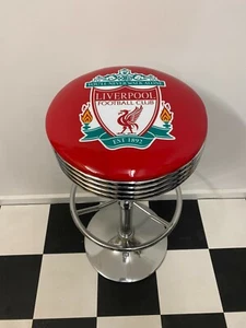 LIVERPOOL FOOTBALL CLUB (NEW DESIGN) RARE PREMIUM BAR STOOL ADJUSTABLE HEIGHT - Picture 1 of 10