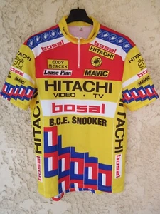 Radtrikot HITACHI BOSAL B.C.E SNOOKER 1988 Vintage Shirt Vareuse Jersey 6 - Bild 1 von 4