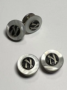 BAER & WILDE KUM-A-PART Manschettenknöpfe "N" Monogramm Anfangsbuchstabe Druckknopf Stil - Bild 1 von 6