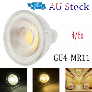 4/6x GU4/MR11 LED Bulbs 3W=30W COB Spotlight Cool Warm White Globe Down Light AU - Picture 1 of 16