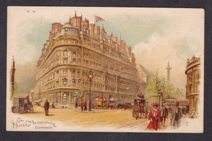 LONDON Hotel Metropole Chromo-Litho gest. Postkarte 1907 - Bild 1 von 2