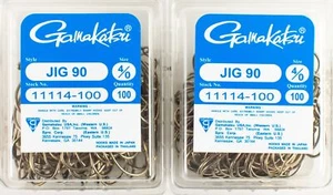 (LOT OF 2) GAMAKATSU 90 DEGREE JIG BRONZE HOOK 4/0 11114-100 D4106 - Picture 1 of 3