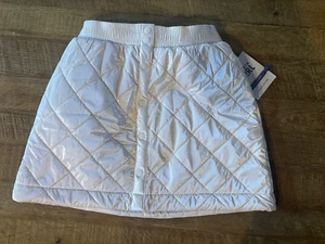 NWT Athleta Girl Toasty Buns Metallic Skirt XXL/16 White Designer Fashion - Picture 1 of 8