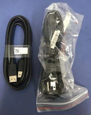 *NEW* OEM DELL DISPLAY PORT MALE/MALE CABLE 6ft 1.8m YX53C & POWER CABLE - Image 1 of 4