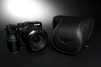 Genuine real Leather Full Camera Case bag cover for Canon G3X G3 X 24-600mm B - Image 1 of 4