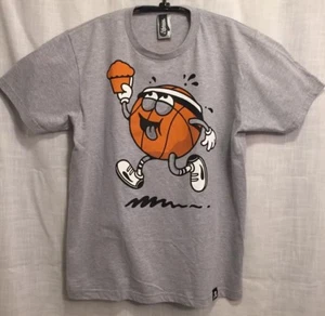 Johnny Cupcakes Tee Shirt Basketball Buddy Logo Gray Sz Large Crossbones - Picture 1 of 9