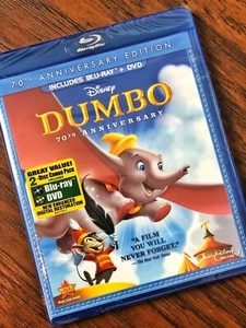 Dumbo Blu Ray DVD Combo 70th Anniversary Edition Walt Disney Special New - Imagen 1 de 3
