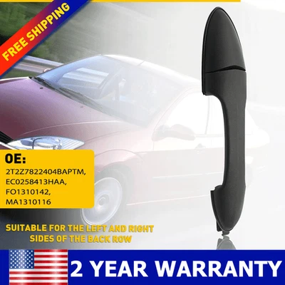 ¿Para Ford Focus 2000-2007?Manija de puerta trasera izquierda derecha o exterior lisa negra EE. UU. A Foto 1 de 4