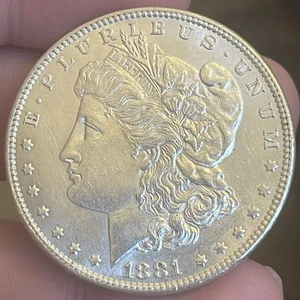 1881 P Morgan Silver Dollar ~ Uncirculated Details Cleaned ~ ESTATE FIND - Picture 1 of 2