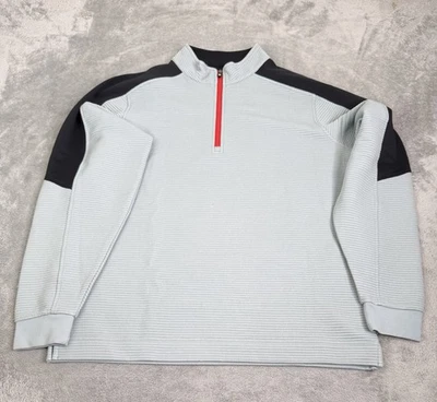 FootJoy Men’s Ribbed Quarter-Zip Pullover Jacket Size Large Gray  - Image 1 of 4