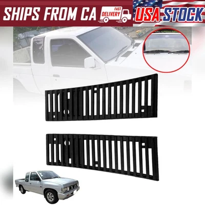 For Nissan D21 Hardbody Pickup 1986-1997 Truck Vent Grille Black Pair LR - Image 1 of 4
