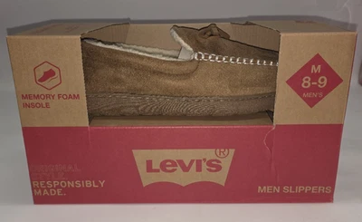 Zapatilla Levi's para hombre tallas M/L/XL/XXL plantilla de espuma viscoelástica bronceada que absorbe la humedad Foto 1 de 4