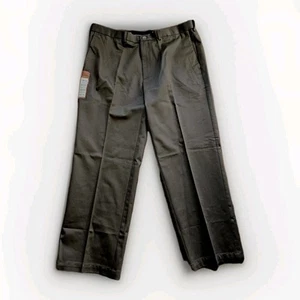Haggar Men's Work to Weekend Straight Fit Khaki No-Iron Pants, Bark, 40"x29" - Picture 1 of 5
