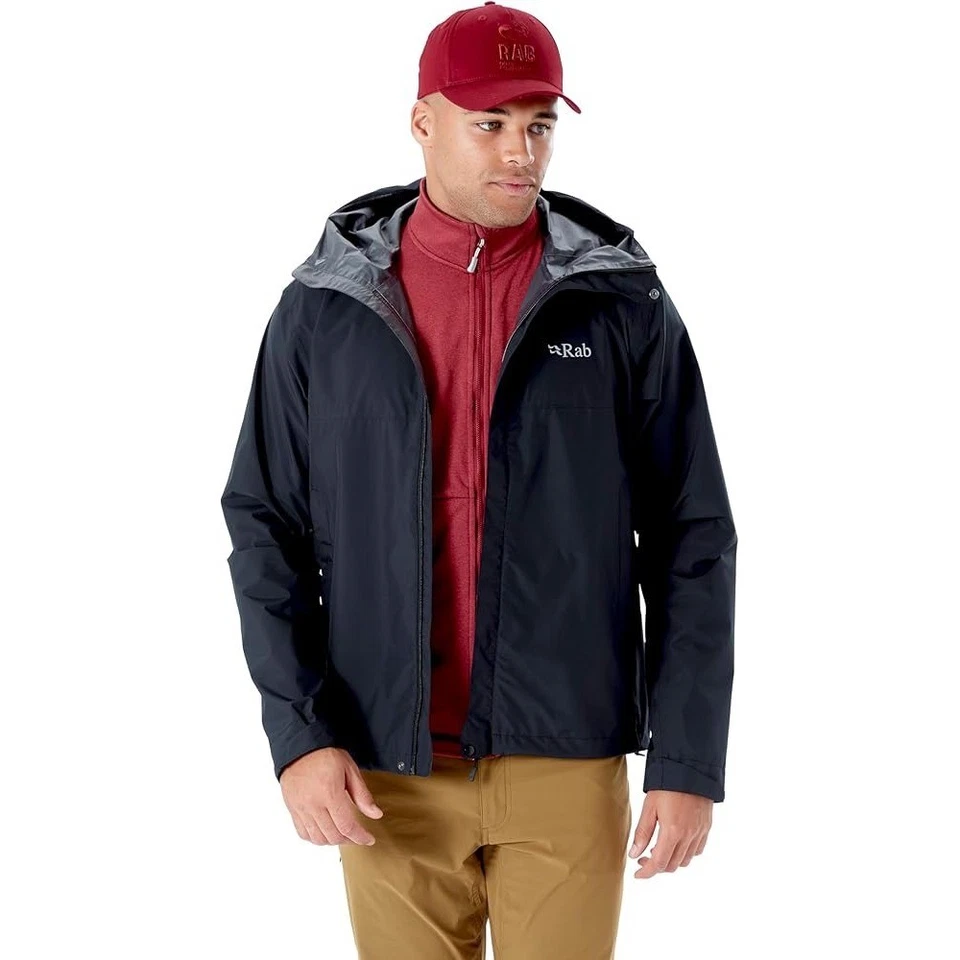 NWT Men's RAB Downpour Eco Jacket - Small - Black - Image 1 of 4