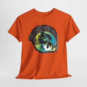 T-shirt nera gatto fumetto editoria Canada logo estivo luminoso davanti grafica - Foto 1 di 76