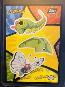 Pokemon Der erste Film Sticker & Puzzle Karte 11 Caterpie Evolutions - Bild 1 von 1