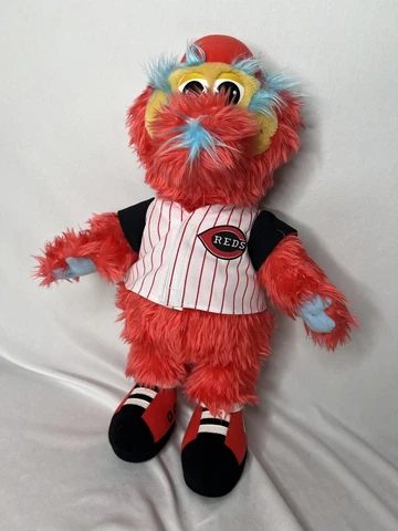 Build a Bear Cincinnati Reds The Gapper Mascot Plush 19" with Outfit Jersey MLB Cover